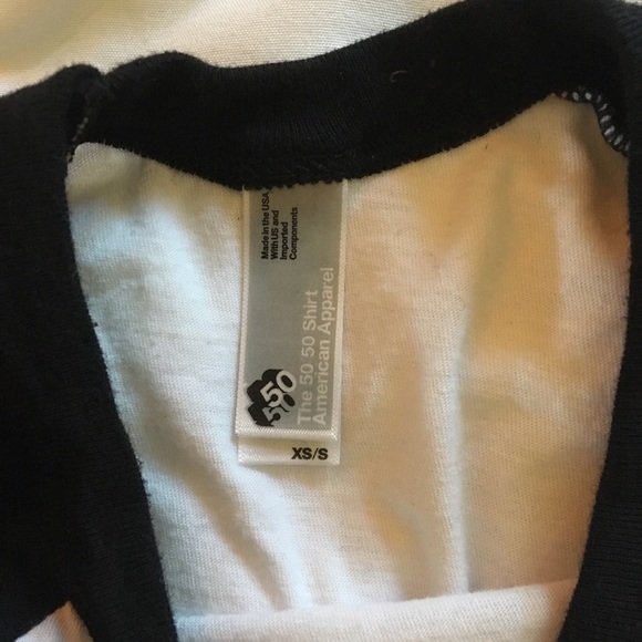 American Apparel Cropped Baseball T - Picture 2 of 2